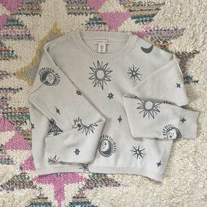 Sincerely Jules Gray Celestial Crew Neck Sweater